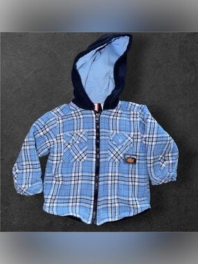Baby Togs Kidswear Plaid Hooded Jacket 24 Months Vintage Y2K